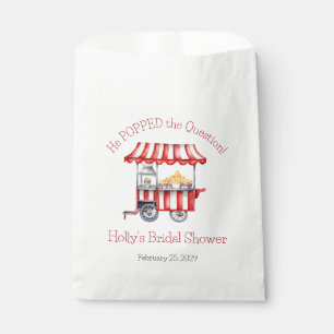 Sachets En Papier Il a posé la question ! Fête de mariage au pop-cor