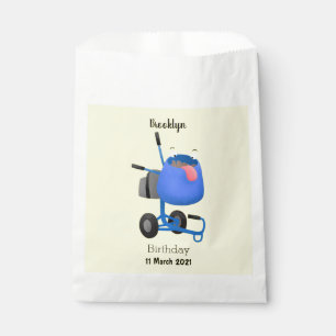 Sachets En Papier Illustration amusante du mélangeur de ciment bleu