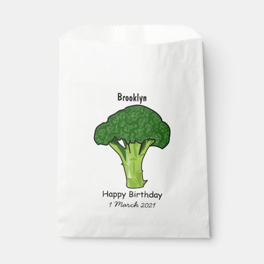 Sachets En Papier Illustration de Broccoli (Devant)