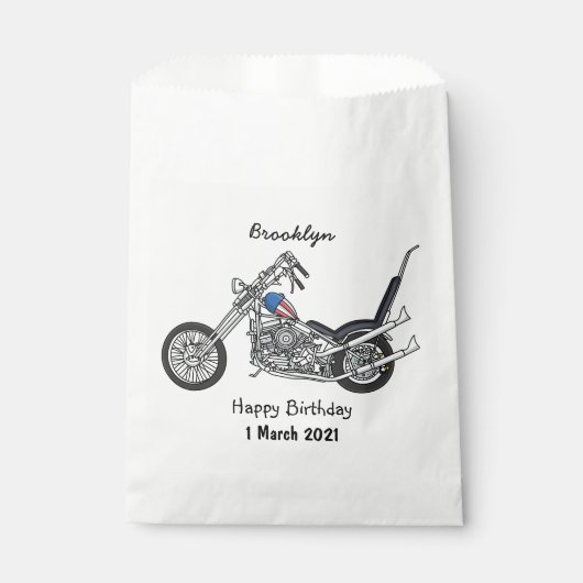 Sachets En Papier Illustration de Chopper Motorcycle 1950 (Devant)