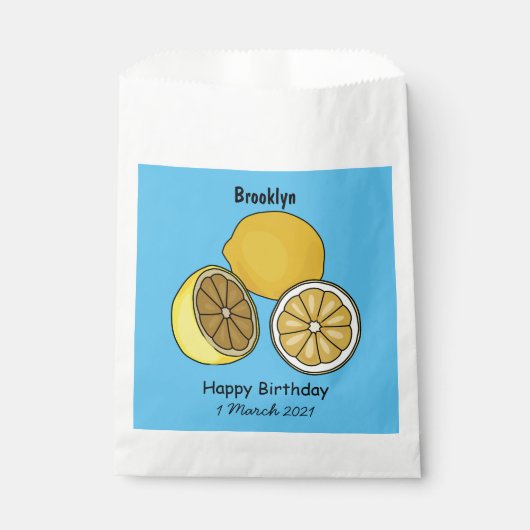 Sachets En Papier Illustration de citron (Devant)