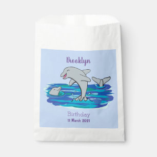 Sachets En Papier Illustration de dauphins heureux adorables