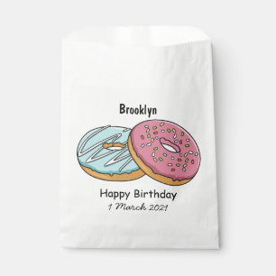 Sachets En Papier Illustration de dessin animé de donut