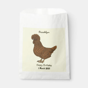 Sachets En Papier illustration de dessin animé de poulet polonais ch