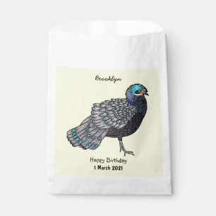 Sachets En Papier illustration de dessin animé d'oiseau paon-phasian