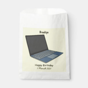 Sachets En Papier Illustration de dessin sur ordinateur portable