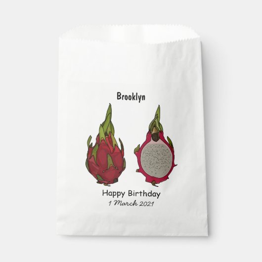 Sachets En Papier Illustration de dragon fruit (Devant)