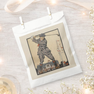 Sachets En Papier Illustration de golf vintage d'Edward Penfield