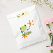 Sachets En Papier Illustration de grenouille à yeux rouges agitant (Scellé)