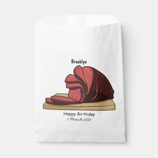 Sachets En Papier Illustration de jambon (Devant)