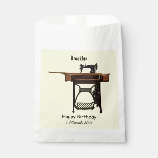 Sachets En Papier Illustration de la machine à coudre (Devant)