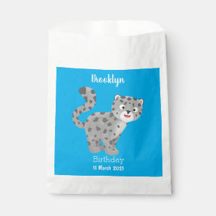 Sachets En Papier Illustration de mignon léopard des neiges