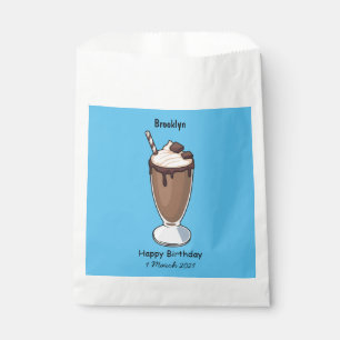 Sachets En Papier Illustration de milk-shake au chocolat
