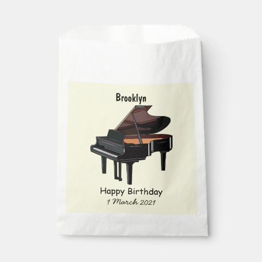 Sachets En Papier Illustration de piano (Devant)