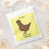 Sachets En Papier Illustration de poulet à la polis chamois (Coupé)