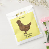 Sachets En Papier Illustration de poulet à la polis chamois (Scellé)