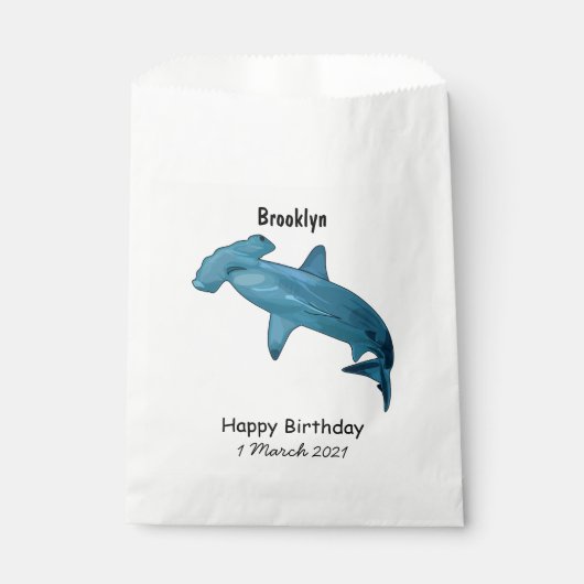 Sachets En Papier Illustration de requin marteau (Devant)