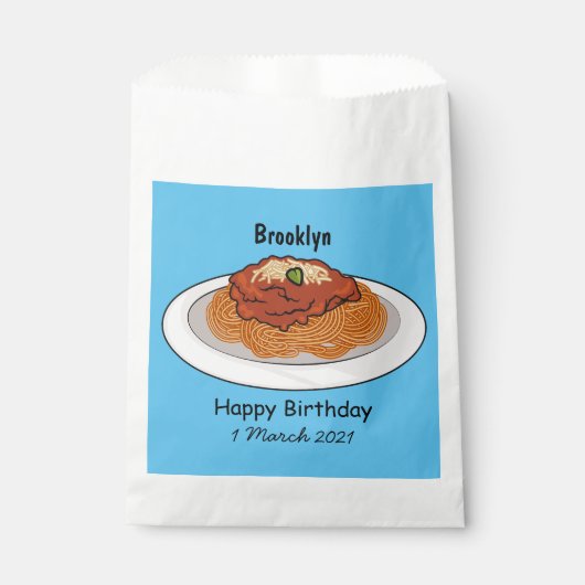Sachets En Papier Illustration de Spaghetti (Devant)