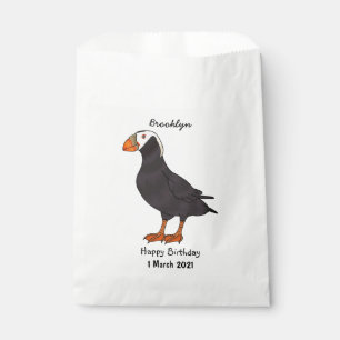 Sachets En Papier Illustration d'oiseau bouffon touffu