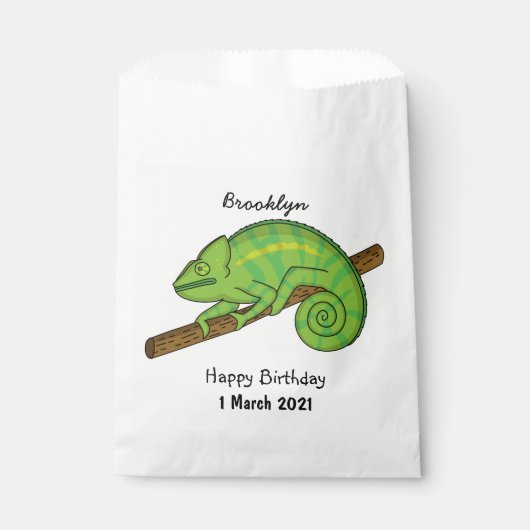Sachets En Papier Illustration du caméléon de la parson (Devant)