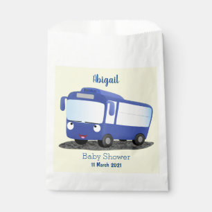 Sachets En Papier Illustration d'un bus moderne bleu mignon