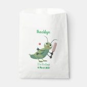 Sachets En Papier Illustration d'un insecte du cricket vert mou (Devant)