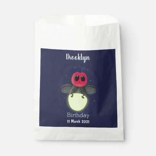 Sachets En Papier Illustration d'une luciole à éclair mignon (Devant)