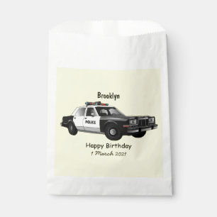 Sachets En Papier Illustration d'une voiture de police