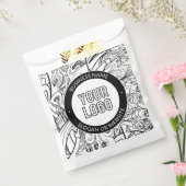 Sachets En Papier Illustrations de ligne moderne et votre logo avec  (Scellé)