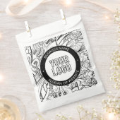 Sachets En Papier Illustrations de ligne modernes et votre logo avec (Coupé)