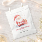 Sachets En Papier Image d'aquarelle Père Noël jolie Joyeux Noël (Coupé)