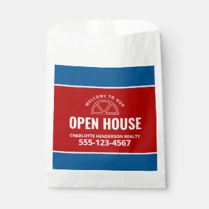 Sachets En Papier Immobilier Open House Red Blue Treat Favoriser le 