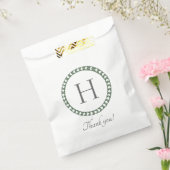 Sachets En Papier Impression botanique verte et blanche en bloc (Scellé)