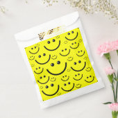Sachets En Papier imprimé motif à visage heureux jaune (Scellé)