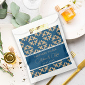 Sachets En Papier Indigo & Honeycomb Golden Bee Wedding shower