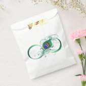Sachets En Papier Infinity Symbol with Peacock Feather (Scellé)