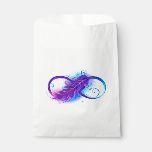 Sachets En Papier Infinity with purple feather (Devant)