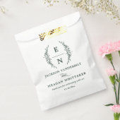 Sachets En Papier Initiales florales empilées Monogramme Mariage (Scellé)