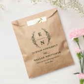 Sachets En Papier Initiales florales empilées Monogramme Mariage (Scellé)