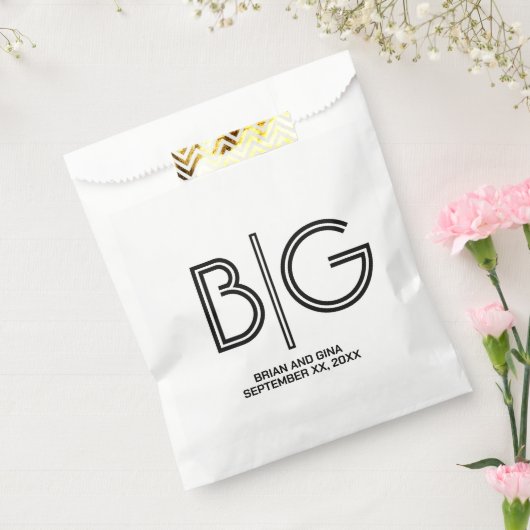 Sachets En Papier Initiales grandes noir et blanc (Scellé)