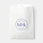 Sachets En Papier Initiales minimes de monogramme moderne Mariage PU (Devant)
