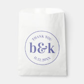 Sachets En Papier Initiales minimes de monogramme moderne Mariage PU (Devant)