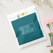 Sachets En Papier Initiales modernes & Nom | Sarcelle foncée & Bleu (Scellé)