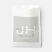 Sachets En Papier Initiales monogrammes modernes (ou autre texte) Gr (Devant)