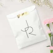 Sachets En Papier Initiales superposées | Noir sur blanc (Scellé)
