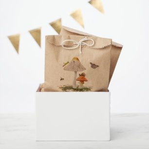 Sachets En Papier Insectes Champignons Bois Baby shower naturel