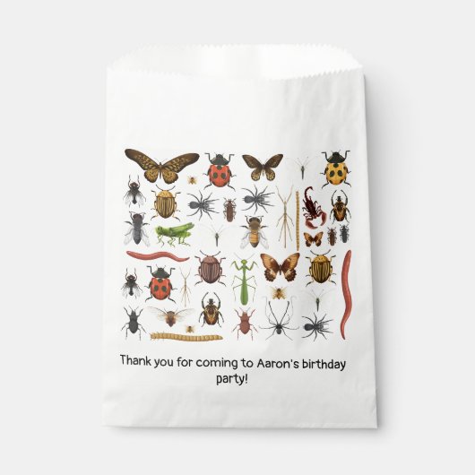 Sachets En Papier Insectes fête d'anniversaire (Devant)