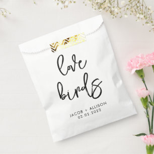 Sachets En Papier inséparables semences fleurs sauvages mariage conf