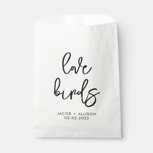 Sachets En Papier inséparables semences fleurs sauvages mariage conf (Devant)