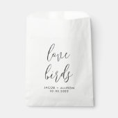 Sachets En Papier inséparables semences fleurs sauvages mariage conf (Devant)